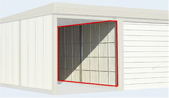 楽天市場 ガレージ 大型倉庫 ガレージ オプション ガレージ 扉 窓 くらしの収納館