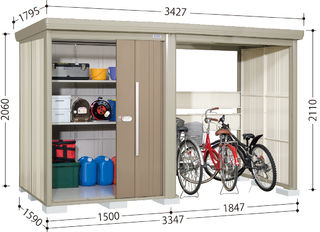 タクボ物置 TP-33R15 Mr.ストックマンプラスアルファ 一般型/標準屋根 屋外 収納 物置 【送料無料】|くらしの収納館