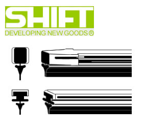 SHIFT シフト GVT-600J 純正ワイパー用替えゴム(グラファイト・金具付き) GV-Jタイプ 幅8mm 長さ600mm 業務用10本入り
