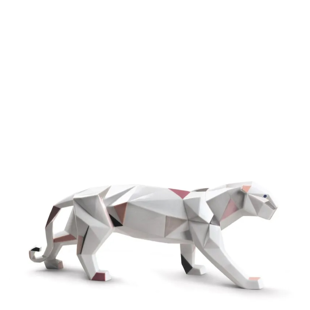【正規販売店】LLADRO Origami-Panther 豹 ヒョウ 置物 折り紙 磁器 現代アート アートフィギュア デザイナーズ｜CO2 Galerie