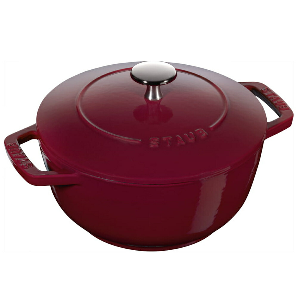 楽天市場】staub ストウブ Wa-NABE M 18cm ボルドー 40502-280（ガス火