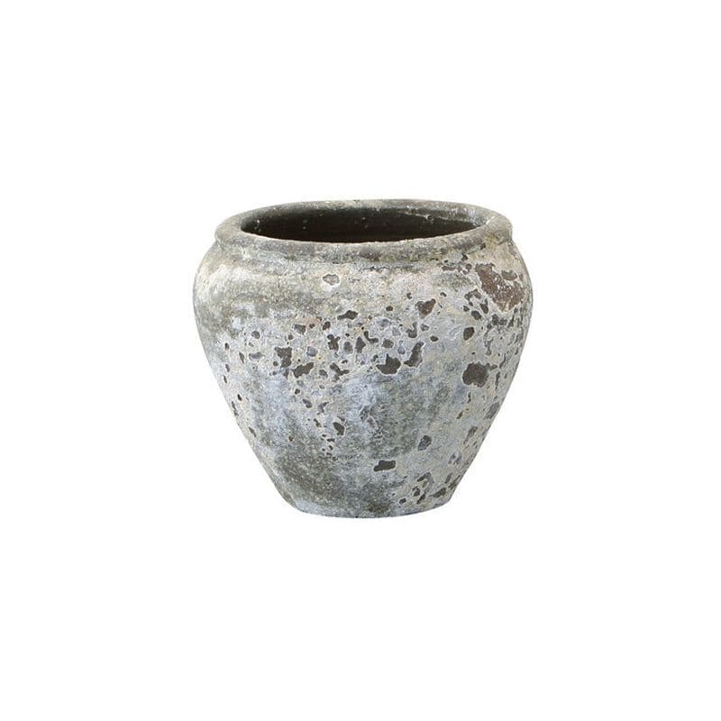 【茶道具】大きな花瓶石器ヴィンテージ植木鉢 pg-12598.jpg