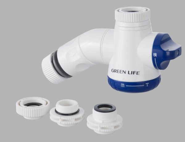 楽天市場】グリーンライフ シャワー付蛇口コネクター 混合水栓用二又