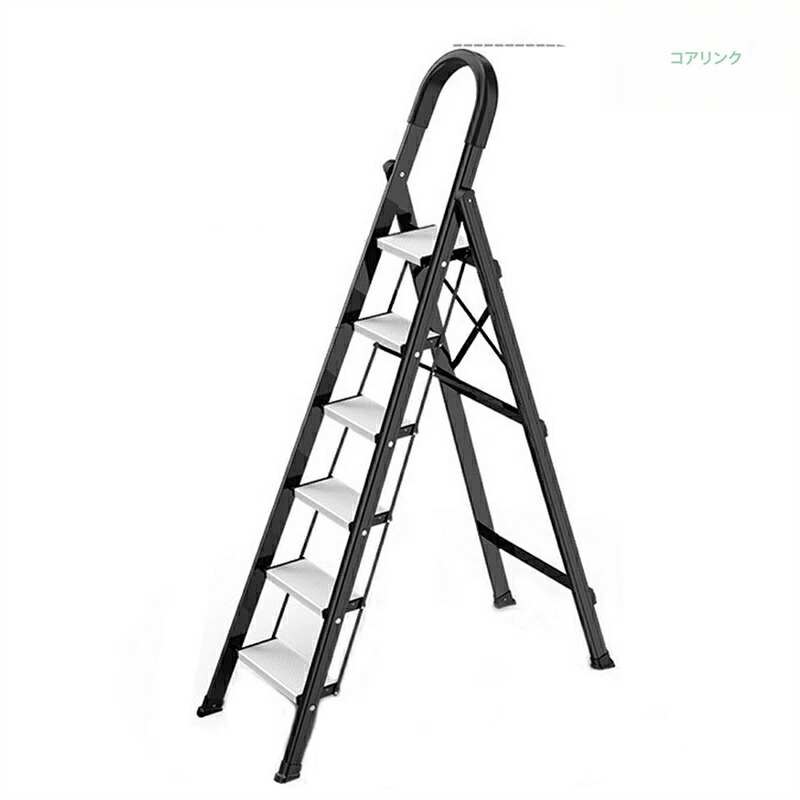 脚立 踏み台 折りたたみ 掛けはしご軽銀 耐荷重150kg 納める飾り気の無い 省あき場所 上滑り打ちきり付き添い人軽さ 安全性のある 持ち二号さん持っていく助けになる 4段5段6段 身寄り用 手摺りと上滑り打ちきりトレッド付き添い人 今めかしい 足取り台 室内室外 幅ひろい