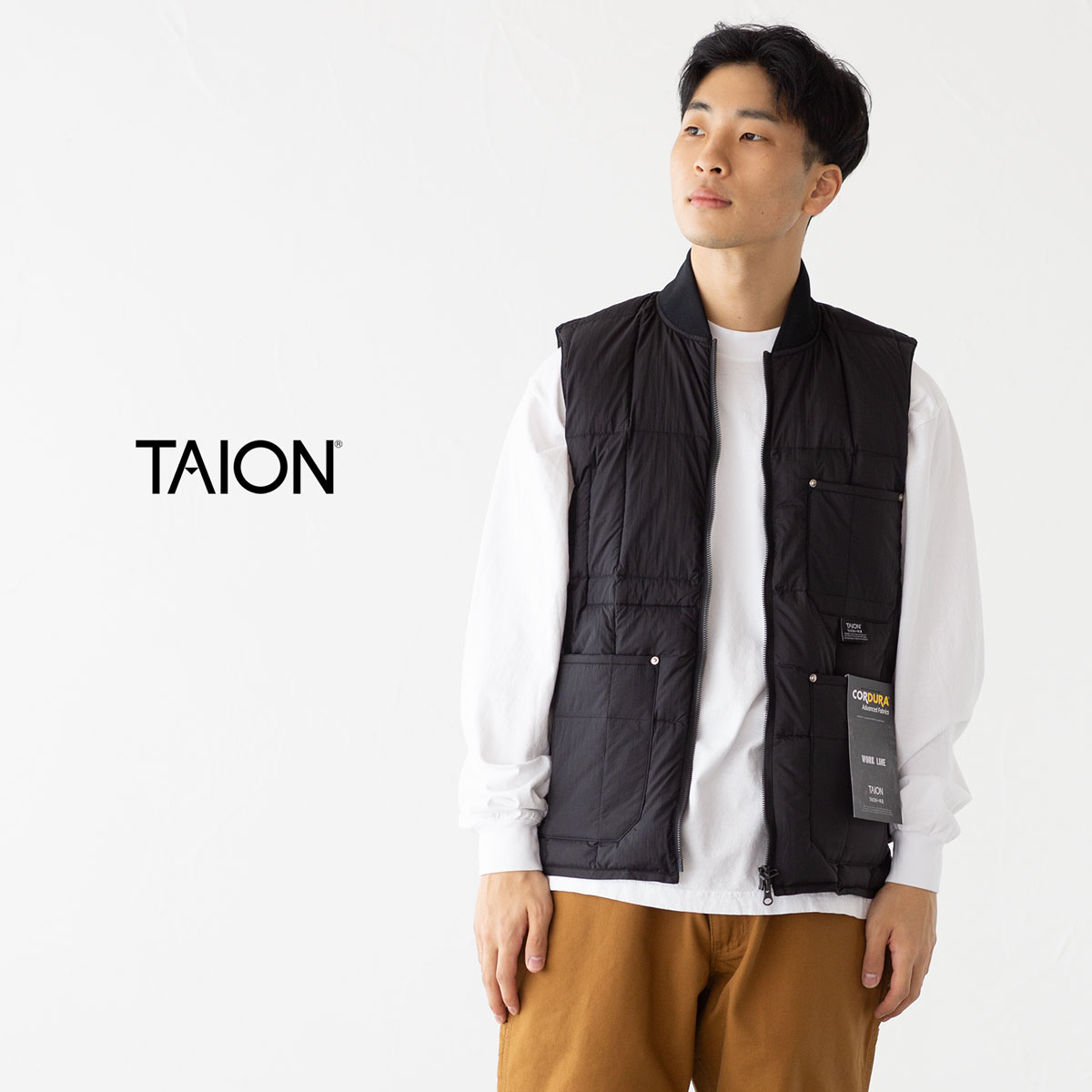 楽天市場】タイオン ワーク ダウンベスト コーデュラナイロン