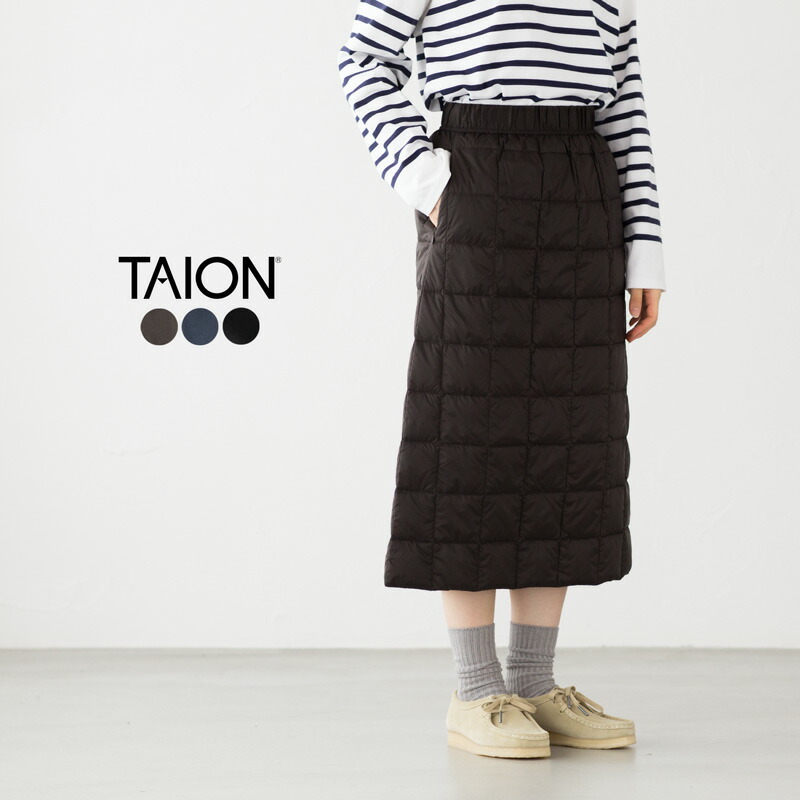 楽天市場】タイオン ベーシック セミロングダウンスカート TAION