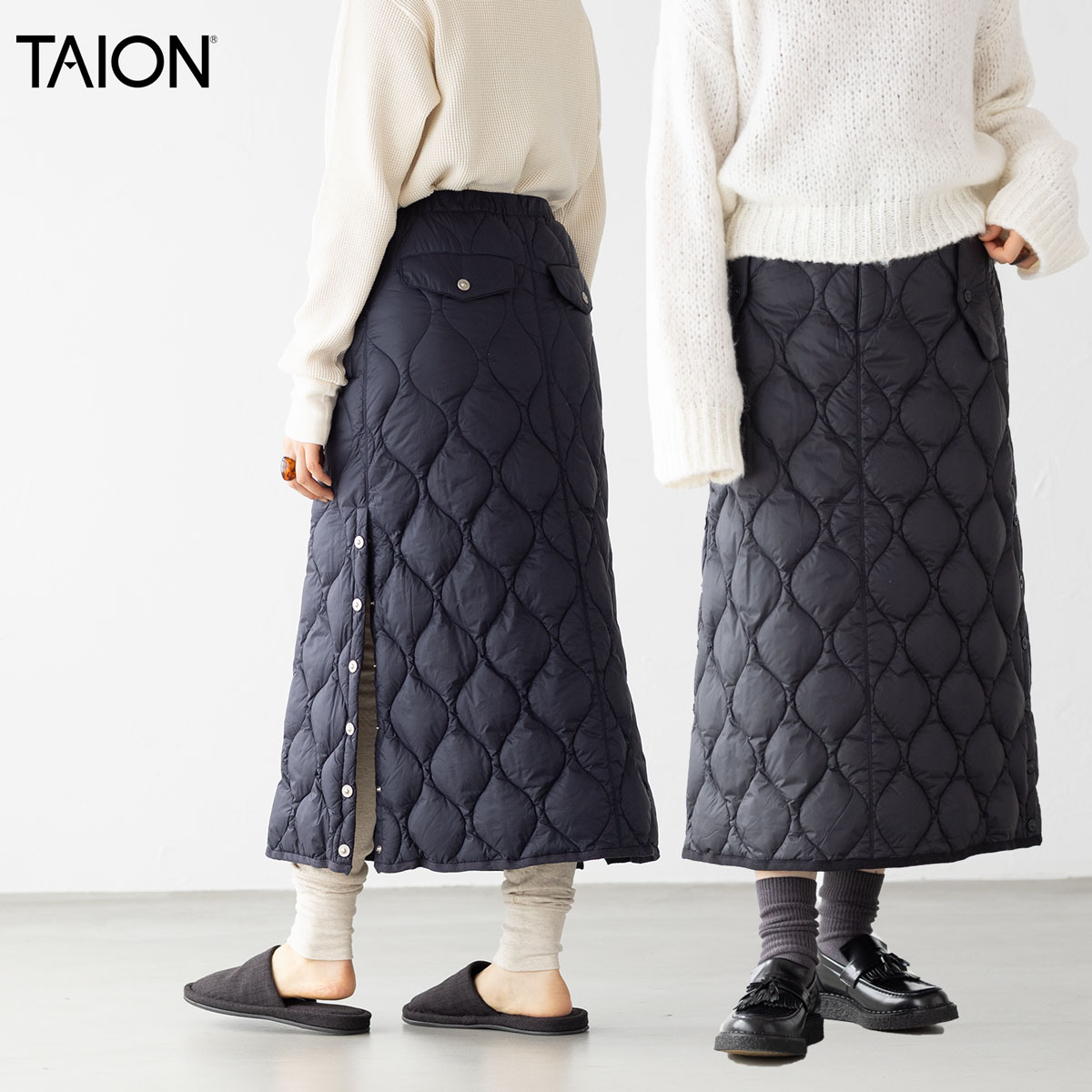 楽天市場】TAION ミリタリー ジップガゼット ダウンスカート タイオン