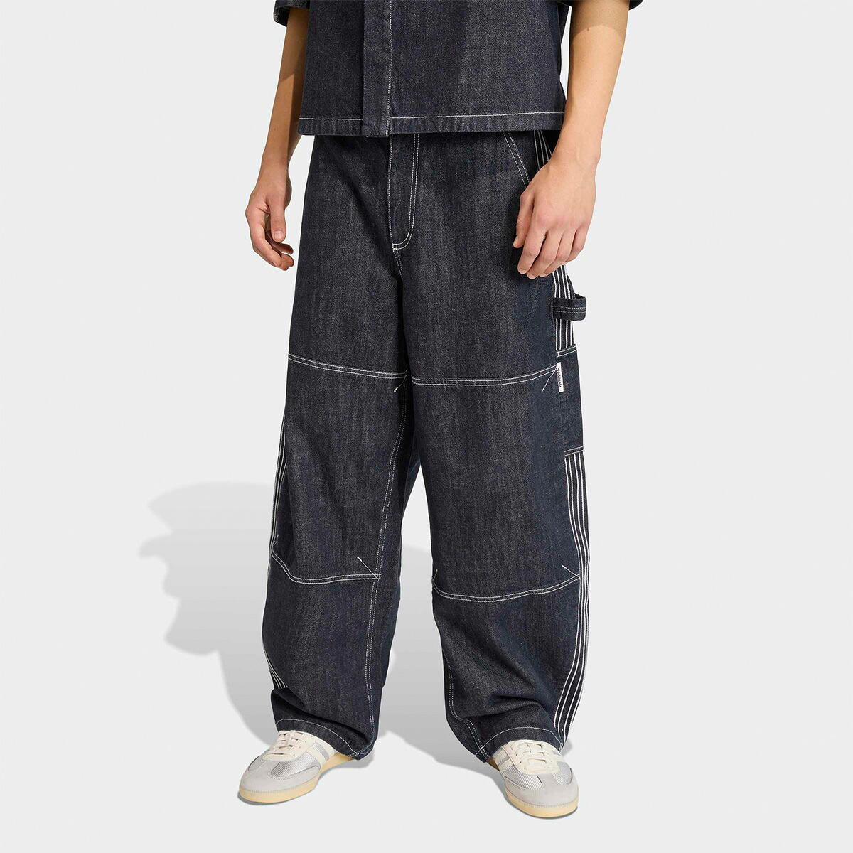 アディダス オリジナルス デニム ワークパンツ adidas Originals CB449 KG6450 メンズ レディース ワイド ダブルニー
