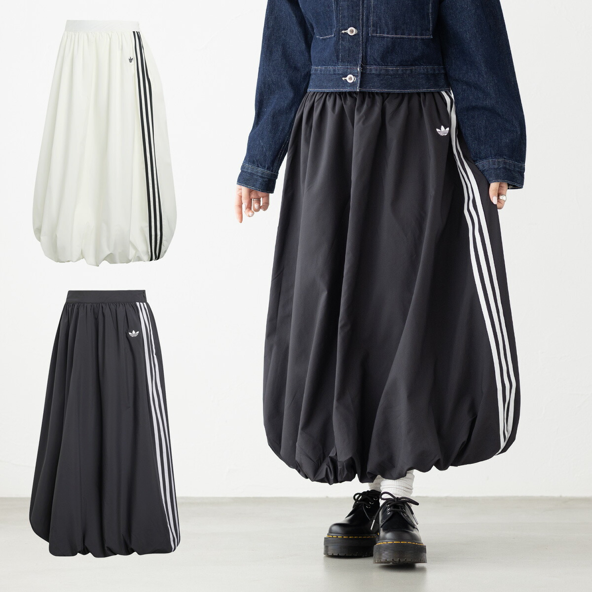 adidas セーター・スカートセット M adidas】Adicolor ニット フルジップトップス&スカート セット (adidas