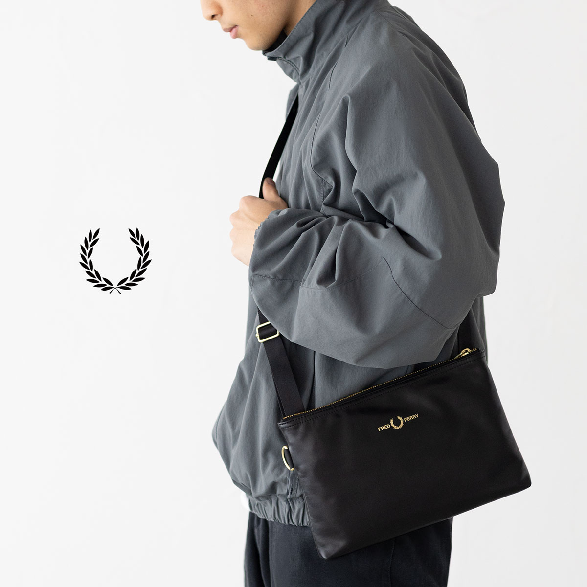 楽天市場】フレッドペリー FRED PERRY スムースレザー サコッシュ