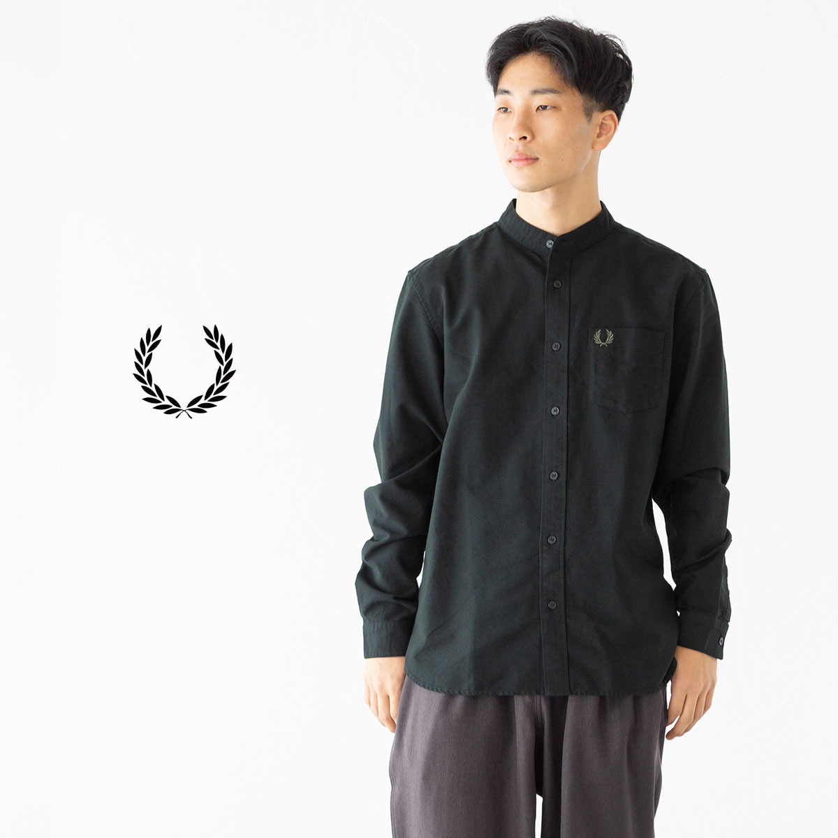 専用　フレッドペリー FRED PERRY バンドカラー オックスフォードシャツ 楽天市場】フレッドペリー FRED PERRY グランダッド カラー バンド