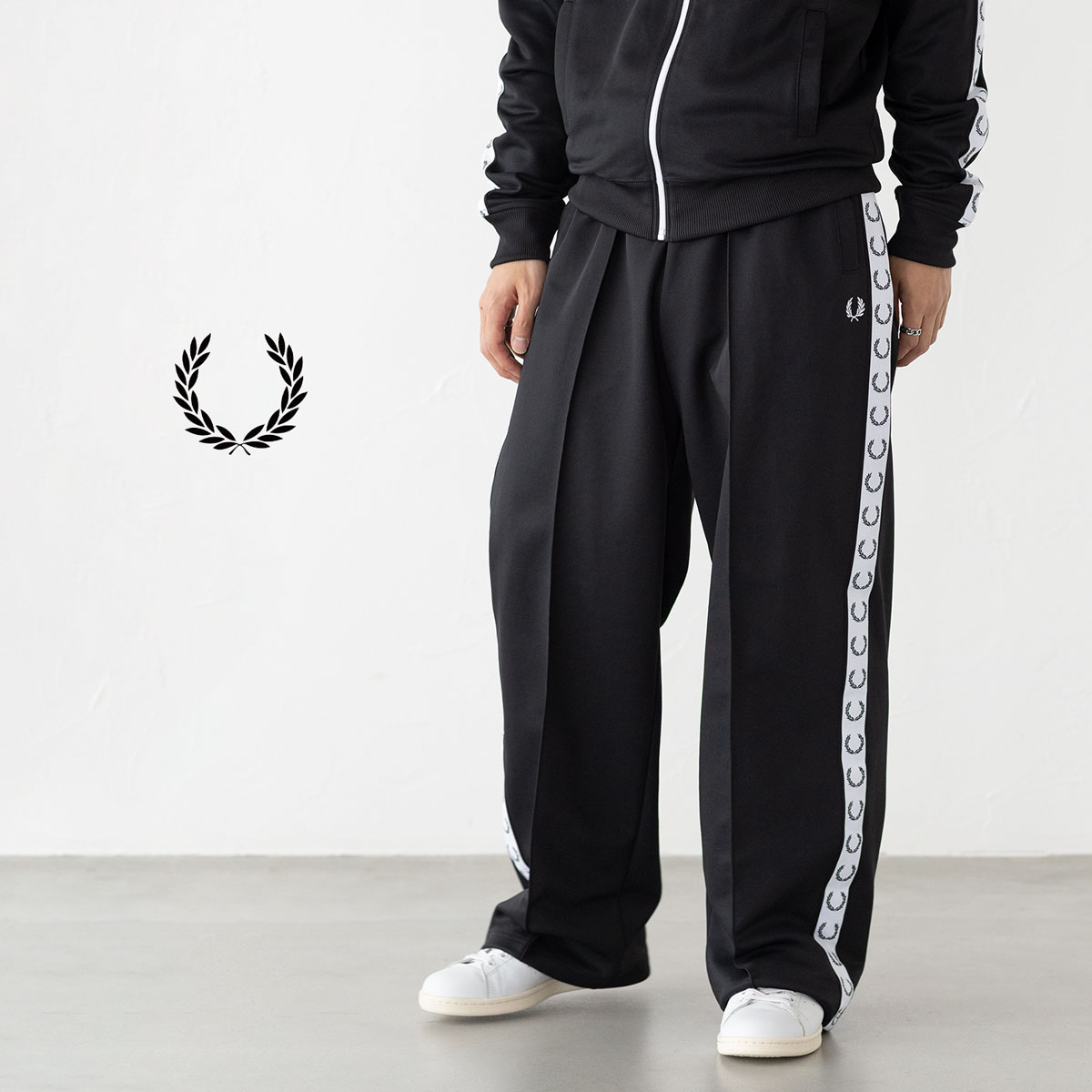 楽天市場】フレッドペリー FRED PERRY ジャージ ワイドレッグ トラック