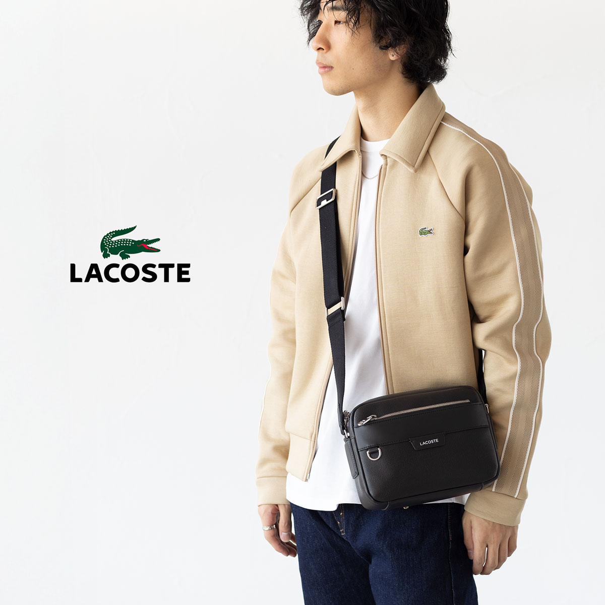 Lacoste ラコステ メンズクラシック スリムフラップサッチェルバッグ メンズクラシック スリムフラップサッチェルバッグ / ショルダー