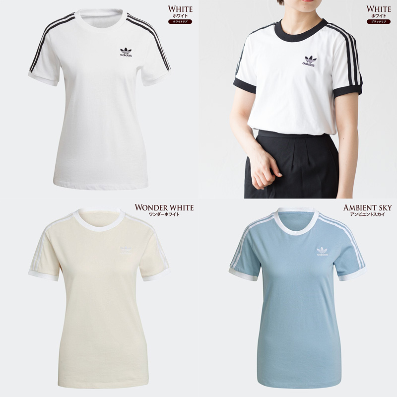 アディダス オリジナルス 3ストライプ 半袖Tシャツ adidas