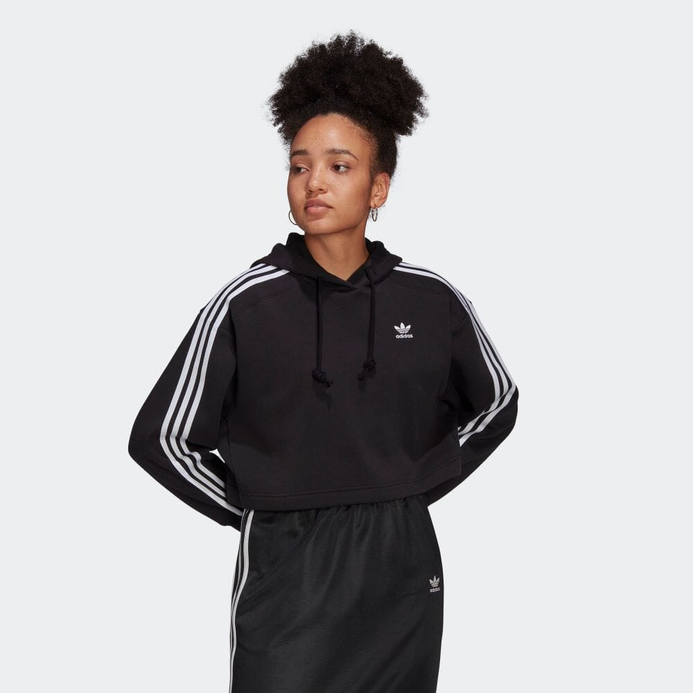 【スーパーSALE10%OFF】 アディダス オリジナルス アディカラー クラシックス クロップド パーカー adidas Originals  SU088 2カラー レディース ショート フーディー | ココチヤ