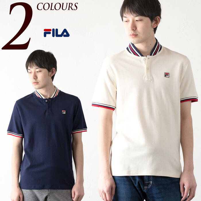 フィラ US企画 スキッパー ヘンリー ポロ FILA SKIPPER HENLEY SHIRT 半袖 ポロシャツ メンズ