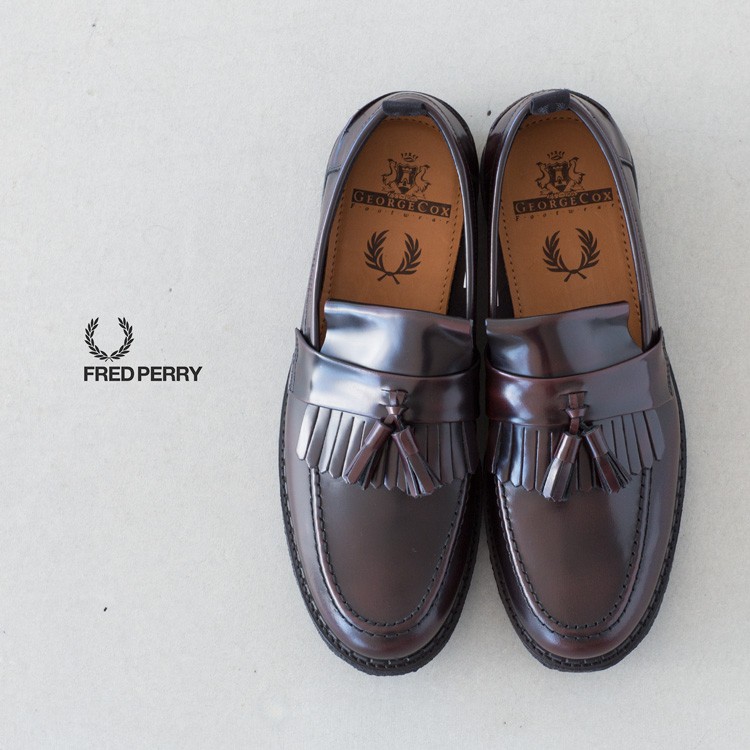 【29.0cm】フレッドペリー × ジョージコックス タッセル ローファー FRED PERRY GEORGE COX B8278 B9278 メンズ シューズ 本革レザー|ココチヤ