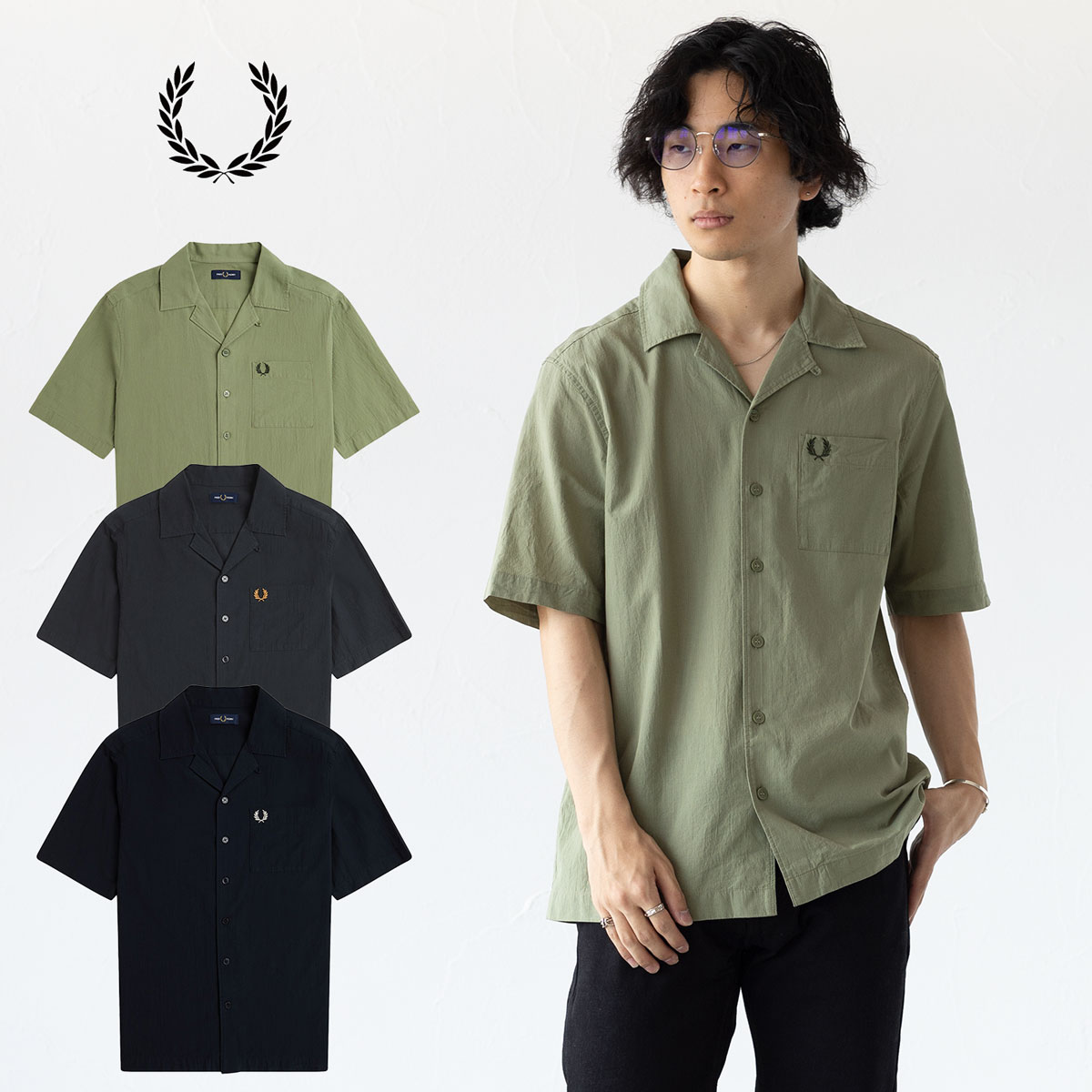 楽天市場】フレッドペリー リネン ブレンド ショートスリーブ