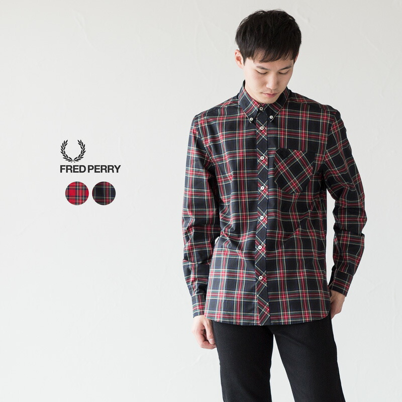 楽天市場 フレッドペリー リイシュー メイド イン イングランド タータン チェック シャツ M80 ココチヤ