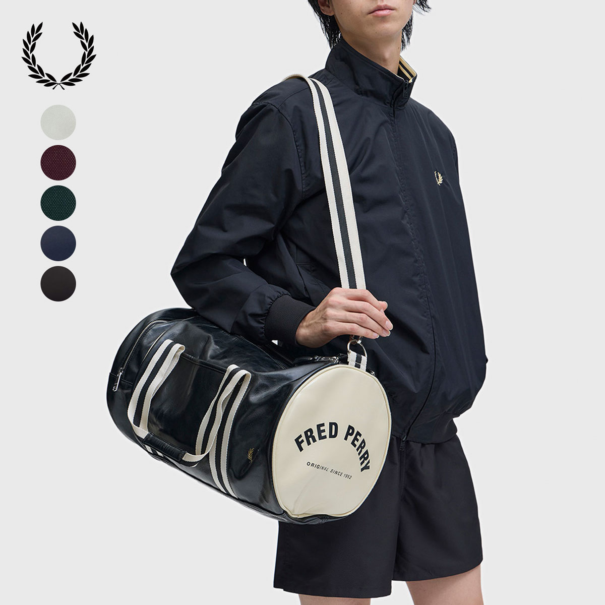 フレッドペリー　ボストンバッグ　黒　ドラムバッグ 楽天市場】フレッドペリー FRED PERRY クラシック バレル バッグ L7255
