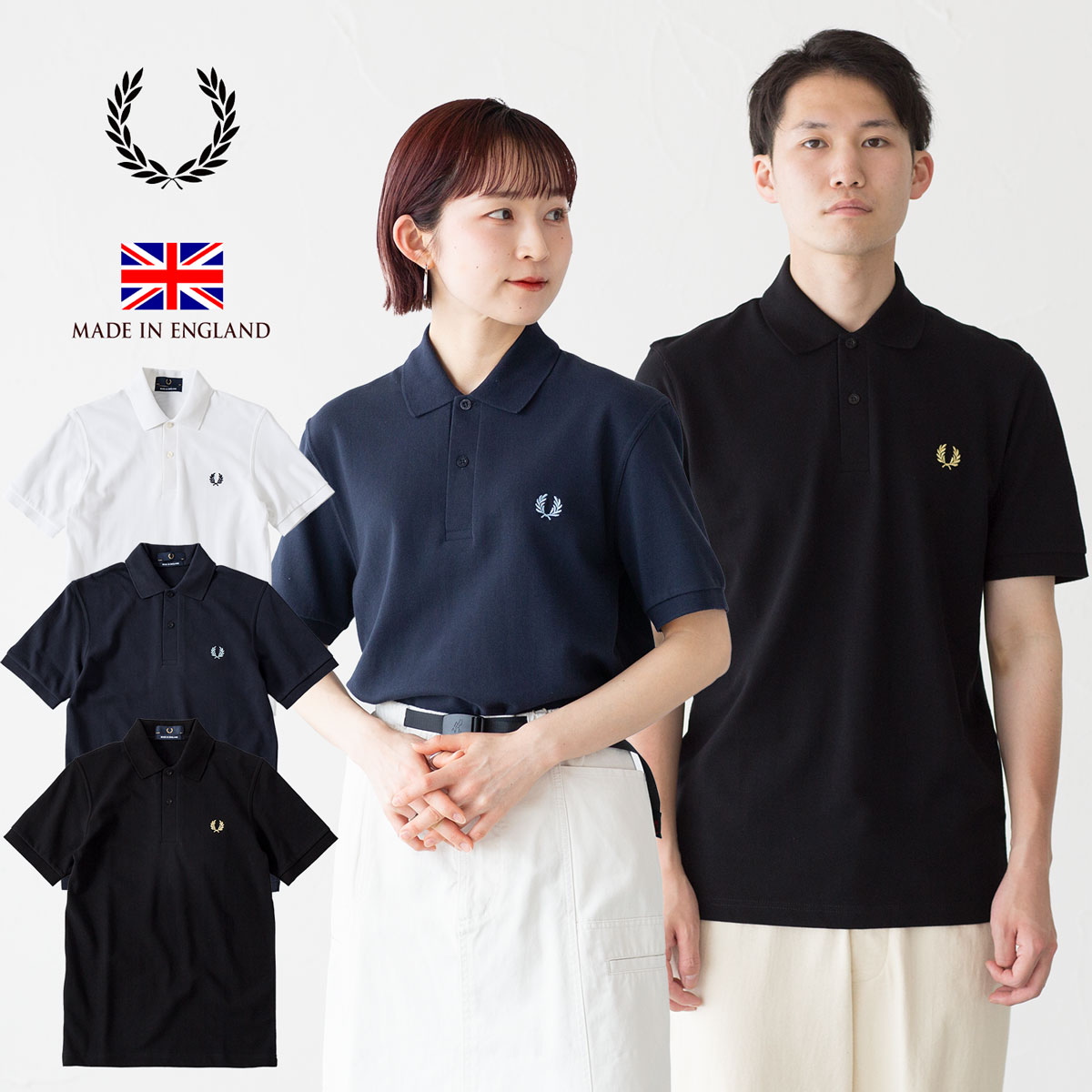 フレッドペリー ポロシャツ M3 英国製 プレーンポロ FRED PERRY メンズ レディース｜ココチヤ