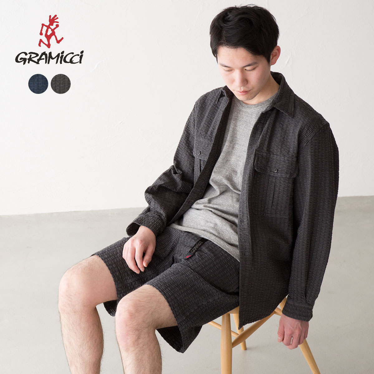 【10%OFF】グラミチ OG シアサッカー キャニオンシャツ Gramicci O.G. SEERSUCKER CANYON SHIRT G3SM-J019 ワークシャツ カバーオール