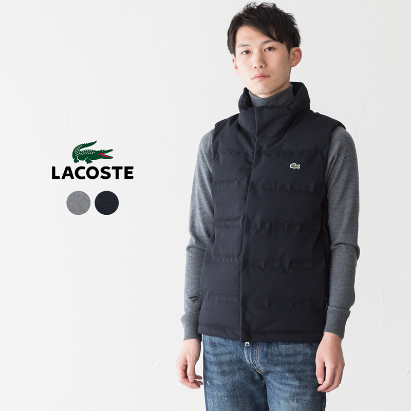 楽天市場】ラコステ コットンピケ 鹿の子 ダウンベスト LACOSTE 