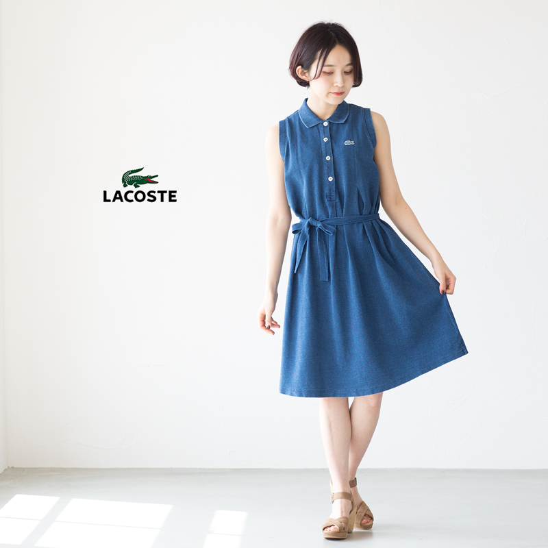 日本未発売 インディゴ染めのノースリーブポロワンピース ポロ ラコステ インディゴ Lacoste Ef864el ココチヤ ポロシャツ インディゴ ワンピース ラコステ ノースリーブ ノースリーブ 送料込 ワンピース Stomerida Com