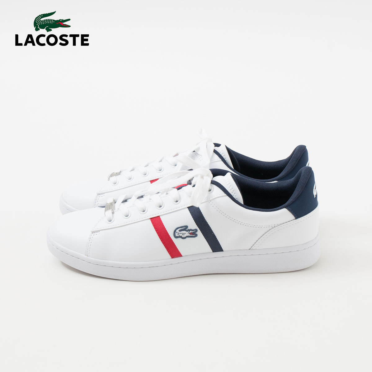 ラコステ カーナビー セット LACOSTE 49SMA0309/49SFA0019 トリコロール フレンチ シューズ メンズ レディース｜ココチヤ
