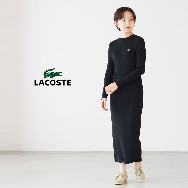 楽天市場】ラコステ 鹿の子地 ポロカラーシャツドレス LACOSTE EF5299