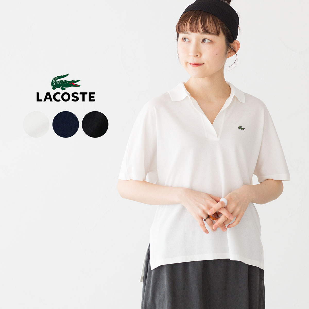 ラコステ ポロシャツ トップス 半袖 ゴルフウエア 日本製 レディース 2サイズ ホワイト LACOSTE 楽天市場】＼最大5%クーポン有／ラコステ トップス レディース