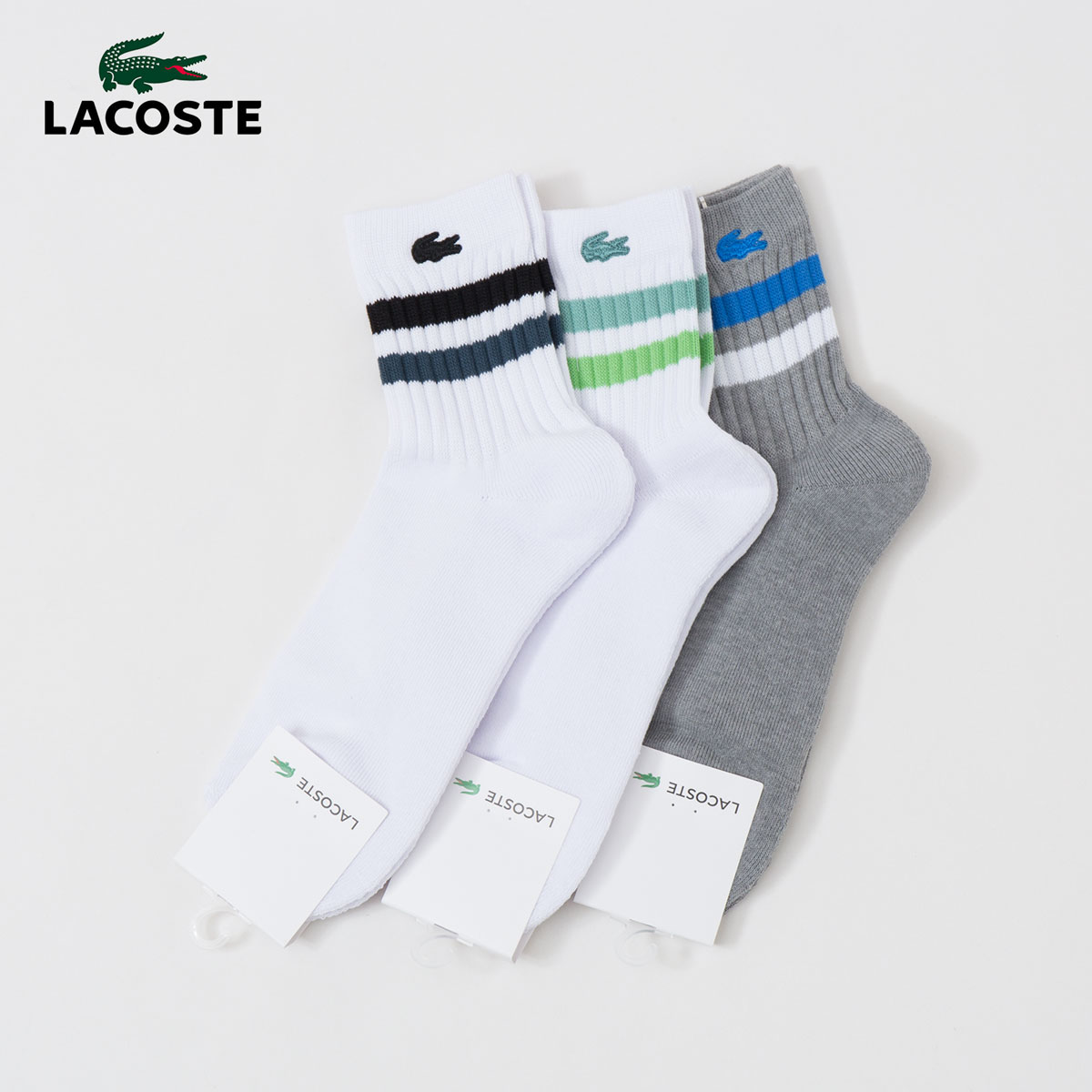 楽天市場】ラコステ 日本製 ソックス パイル アンクル丈 一足組