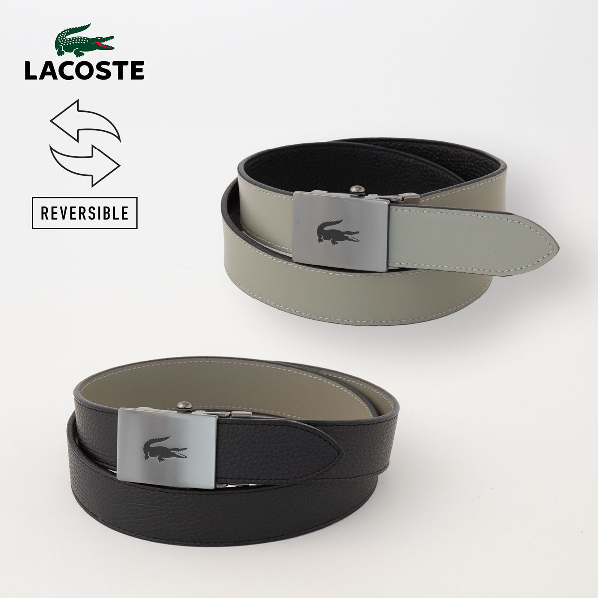 (ざり) LACOSTE スムース ワニ型 リバーシブルベルト 楽天市場】ラコステ スムース ワニ型 リバーシブルベルト