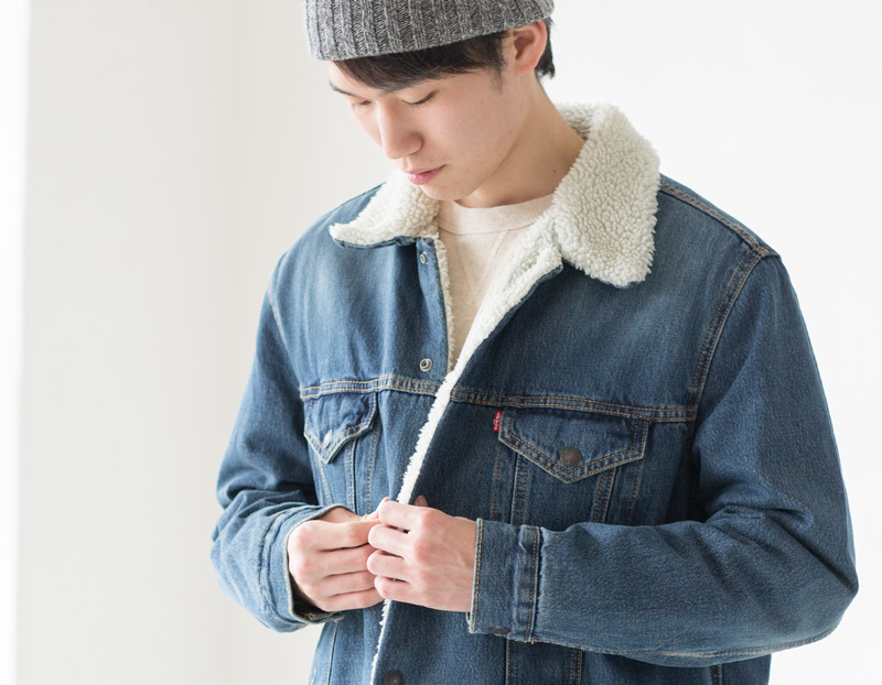 long sherpa trucker jacket levis