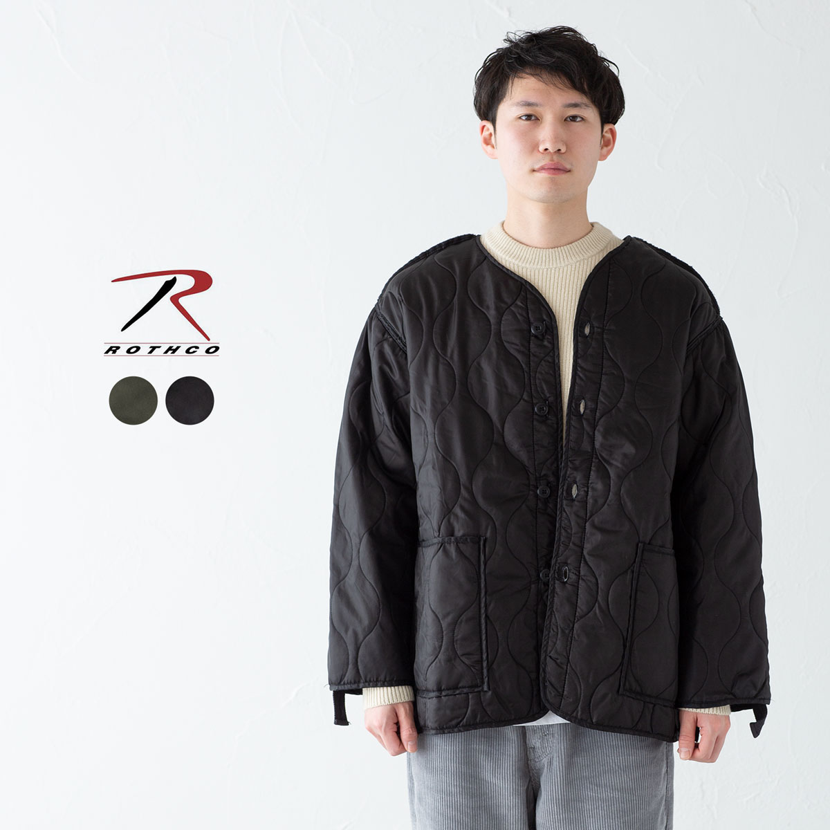 楽天市場 ロスコ M 65 フィールド ジャケット ライナー Liners Pkt ボタン付き ポケット付き ココチヤ