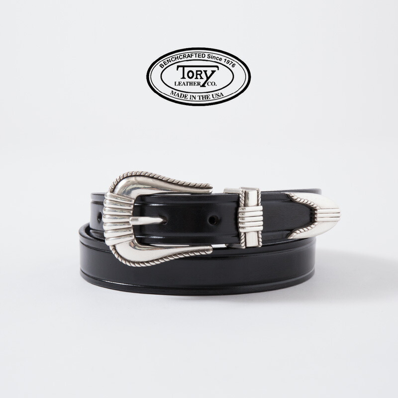 トリーレザー スリーピース シルバーバックル ベルト TORY LEATHER ブライドルレザー 本革 アメリカ製