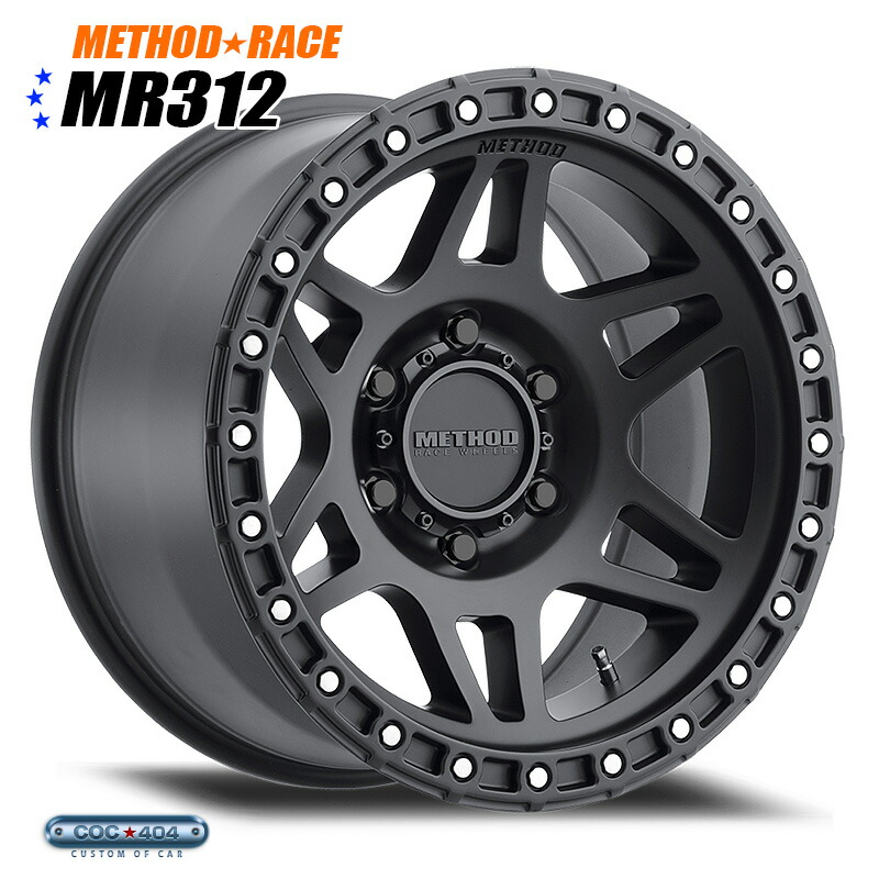 【17インチ 8.5J】Method Race MR312 マットブラック 1本|シーオーシー404 店