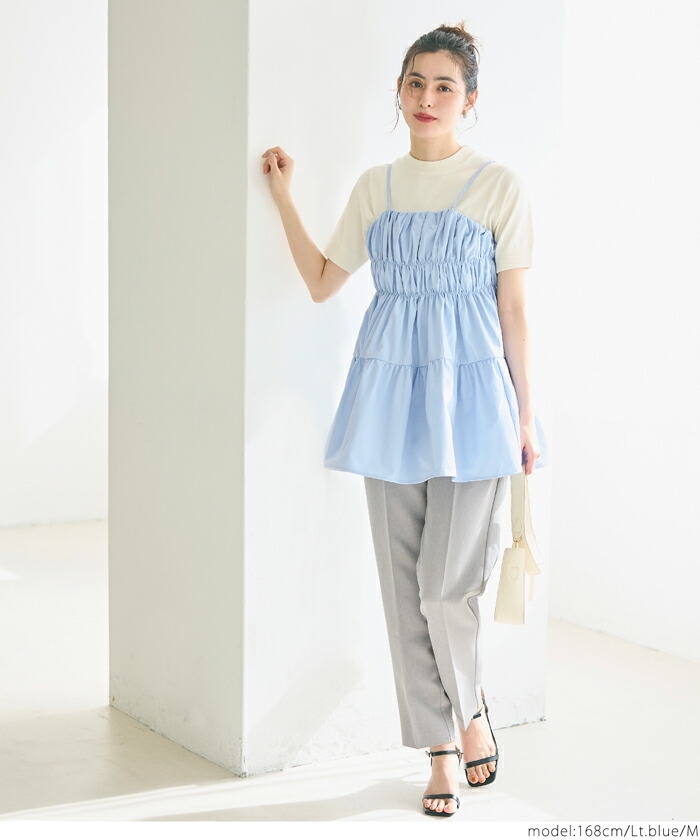グニフニ ファンシー くまちゃんキャミ ミニチュニック forksy.】小花柄 シアー キャミソール ミニワンピース