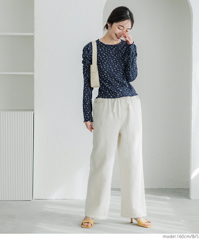 【新品】CLANE / シャーリングパフスリーブトップス CLANE/シャーリングパフスリーブトップス/WHITE トップス
