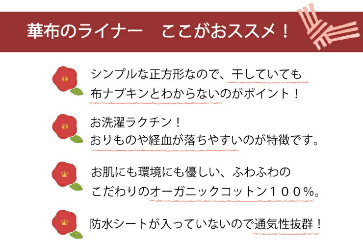 咲き布切 オーガニック棉 極みセンタリング仕合せライナー スクェア 茶色 枚 Daemlu Cl