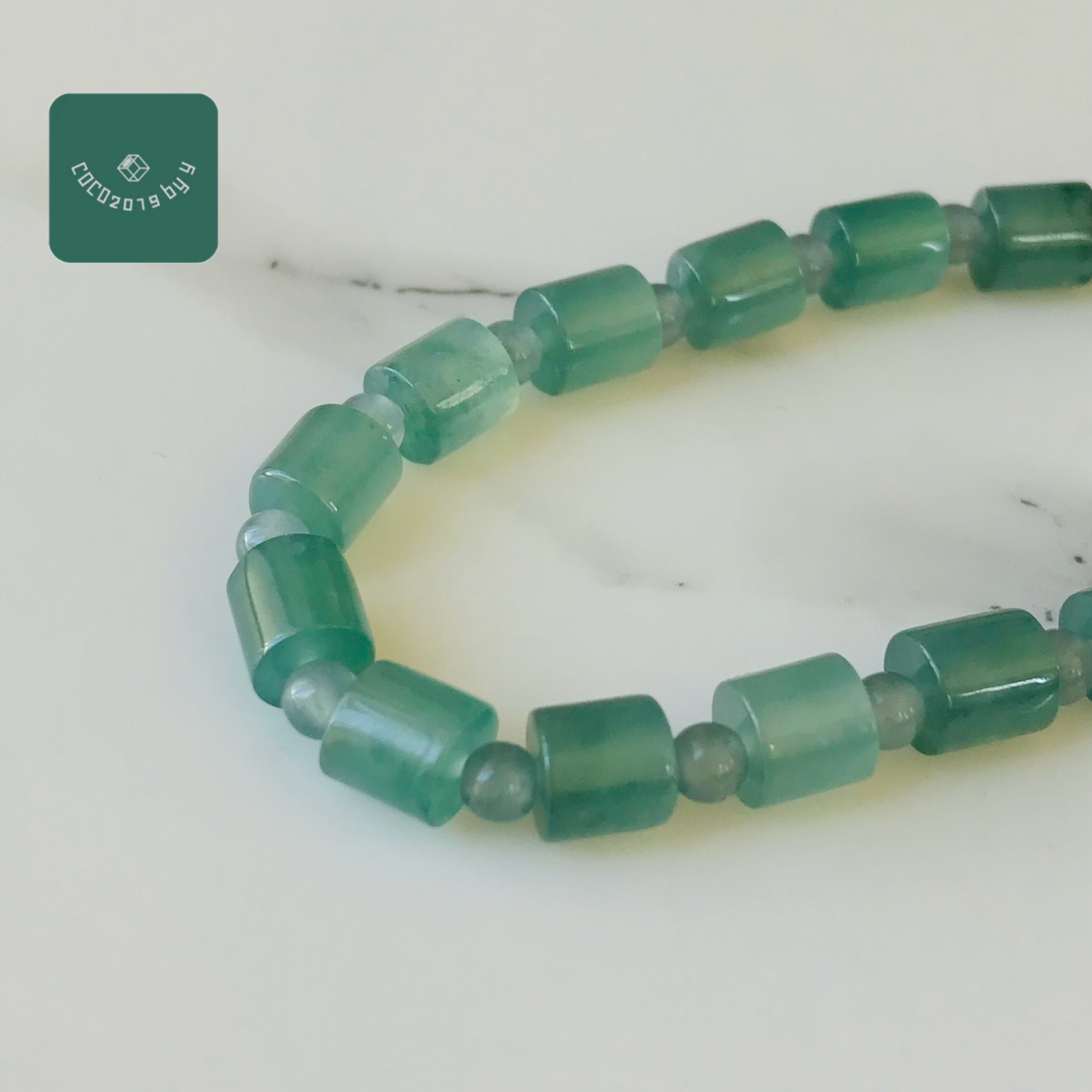 ミャンマー産 本翡翠 ブレスレット 15cm 6.2mm