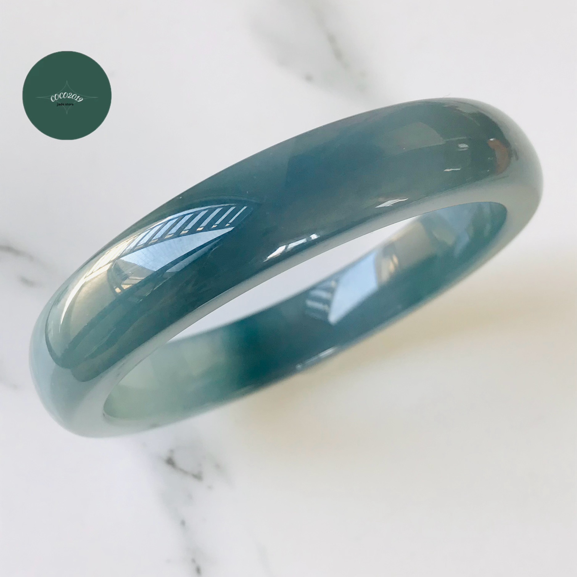 楽天市場】グアテマラ産 翡翠 ヒスイ jade バングル 高品質 ブルー