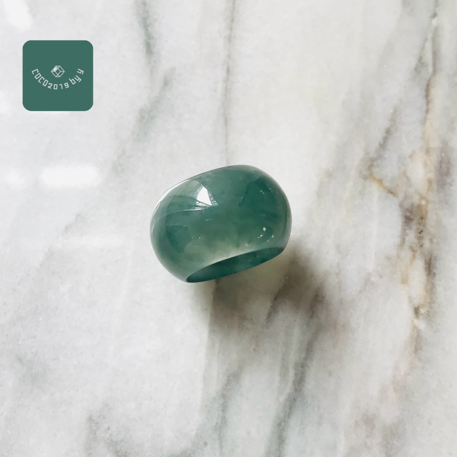 輪っか グアテマラ共和国産 翡翆 翡翆 jade  くりぬき輪っか 10号 指環 天然石 翡翆 ひすい 力強さ石ころ hisui 本翡翆 翡翆専門職店 付属品  宝飾品戒圈 成年者可愛らしい 緑 青 首飾りとっ始め シャンデリヤとっ始め