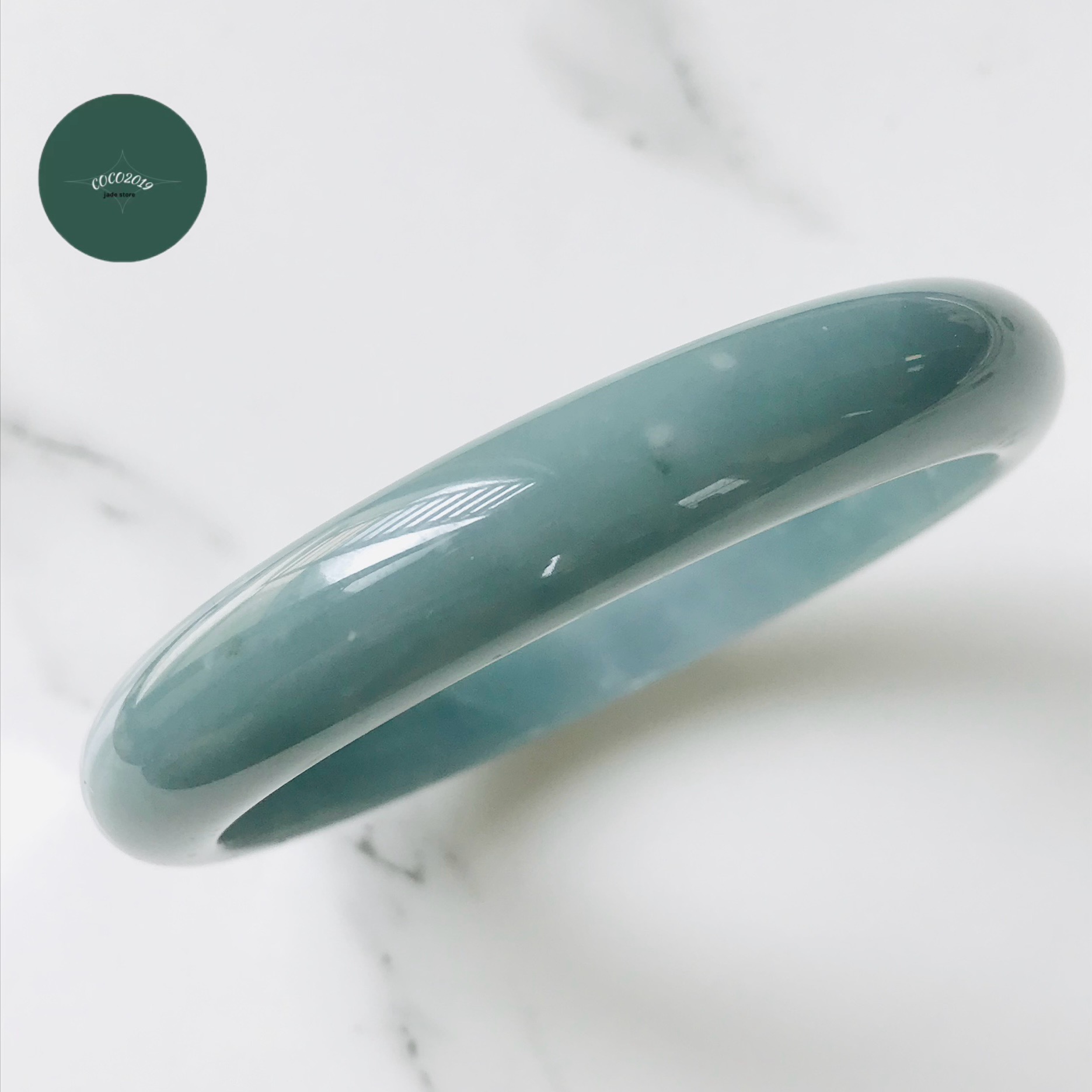 グアテマラ共和国産 翡翆 翡翆 jade  バングル  60.3粍 翡翆 ひすい 力強さ石ころ hisui 本翡翆 翡翆専門職店 付属品成年者可愛らしい 手? 青