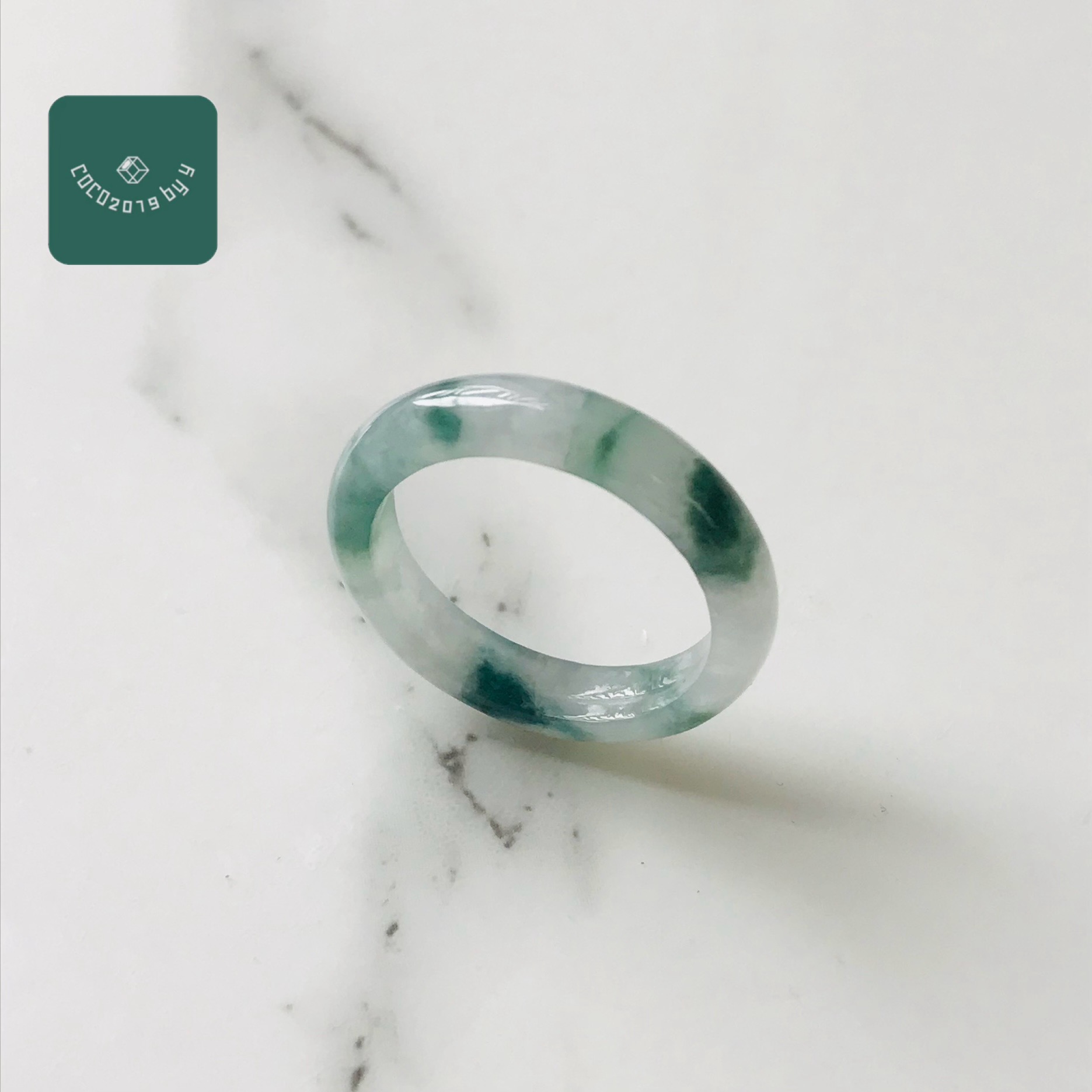 輪っか ビルマ産 翡翆 翡翆 jade  くりぬき輪っか 14号 指環 天然石 翡翆 ひすい 力強さ石ころ hisui 本翡翆 翡翆専門職店 付属品  宝飾品戒圈 成年者可愛らしい ?花