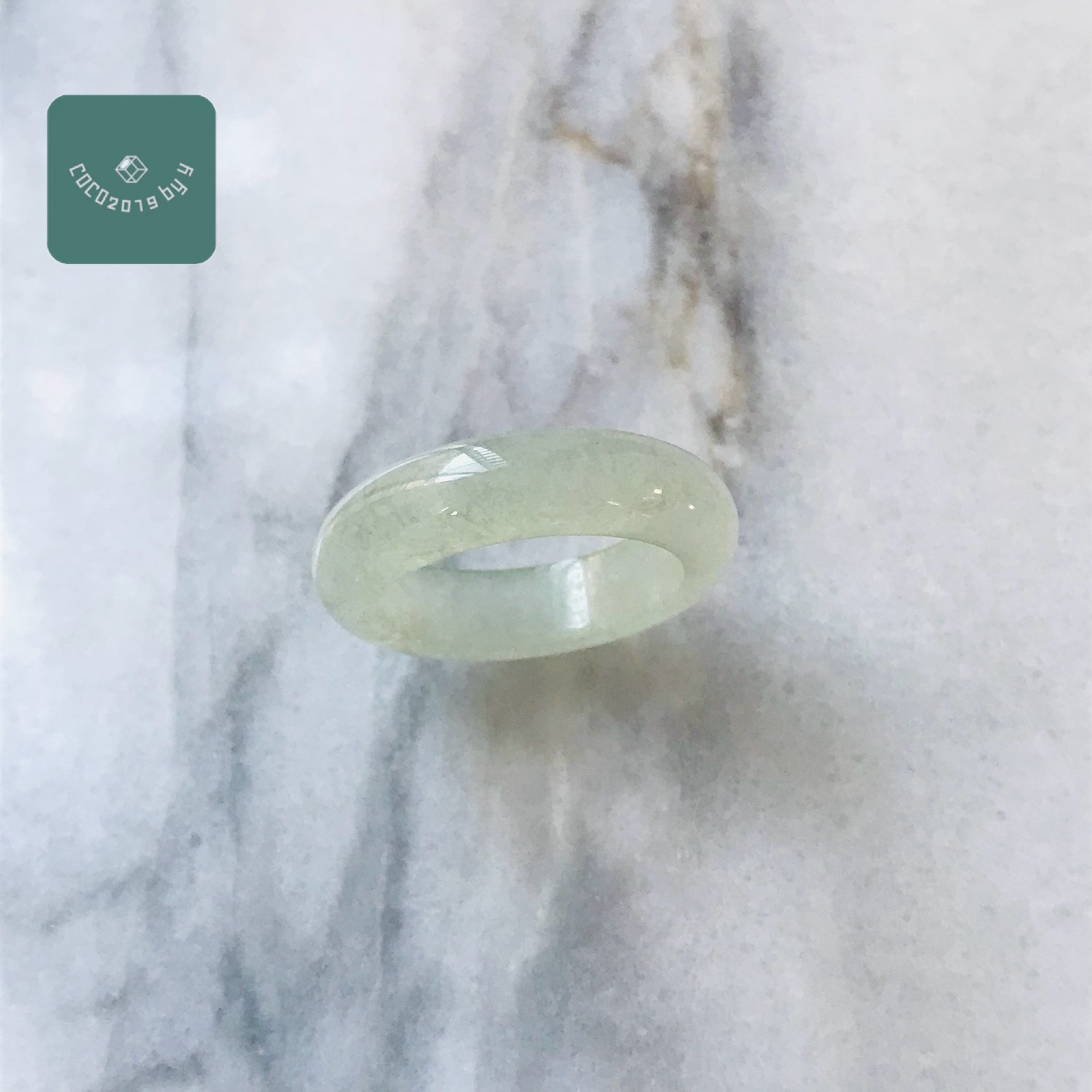 輪っか ビルマ産 翡翆 翡翆 jade  くりぬき輪っか 15.5号 指環 指環 天然石 翡翆 ひすい 力強さ石ころ hisui 本翡翆 翡翆専門職店 付属品  宝飾品戒圈 成年者可愛らしい 緑