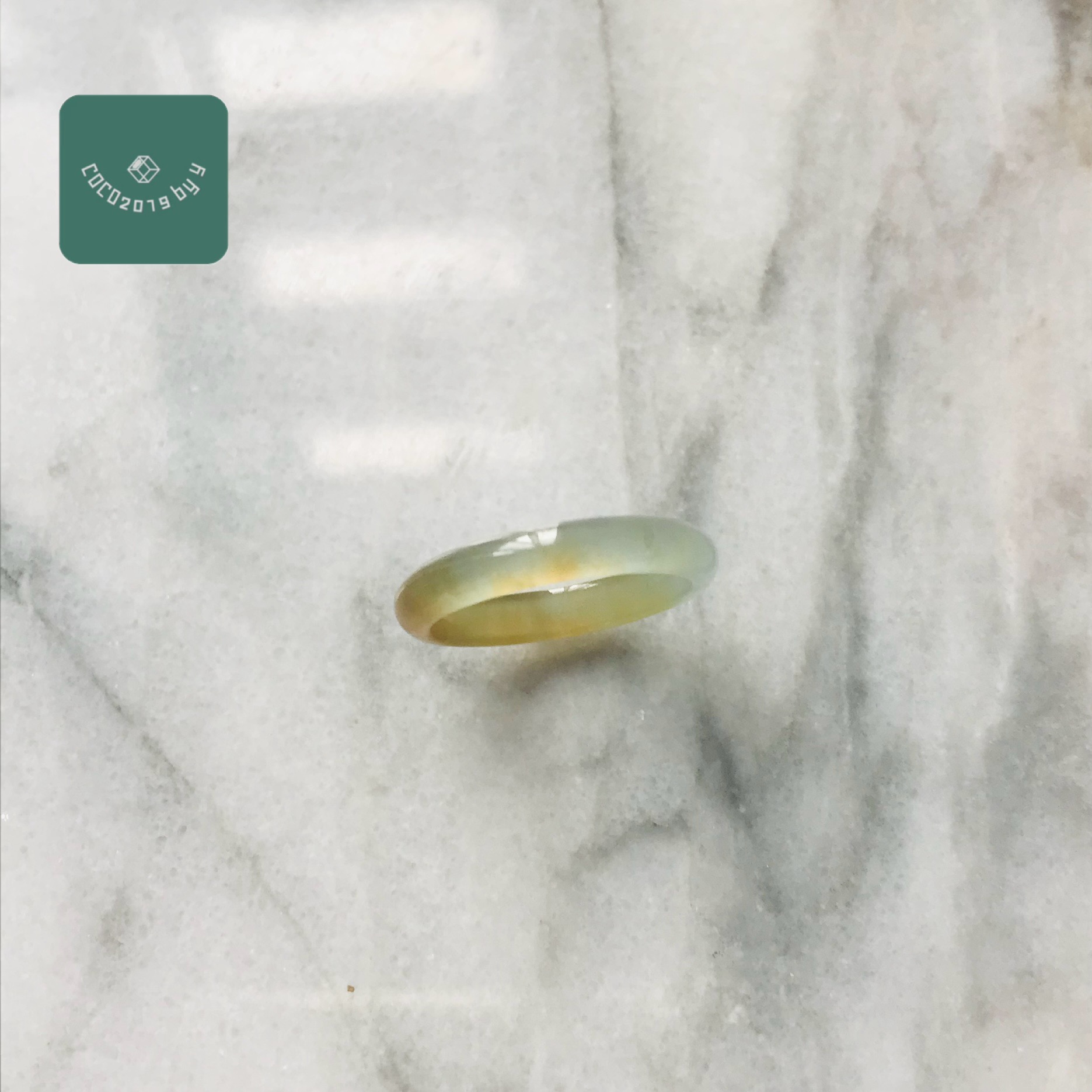 輪っか グアテマラ共和国産 翡翆 翡翆 jade  くりぬき輪っか 8.5号 指環 天然石 翡翆 ひすい 力強さ石ころ hisui 本翡翆 翡翆専門職店 付属品  宝飾品戒圈 成年者可愛らしい 緑 黄