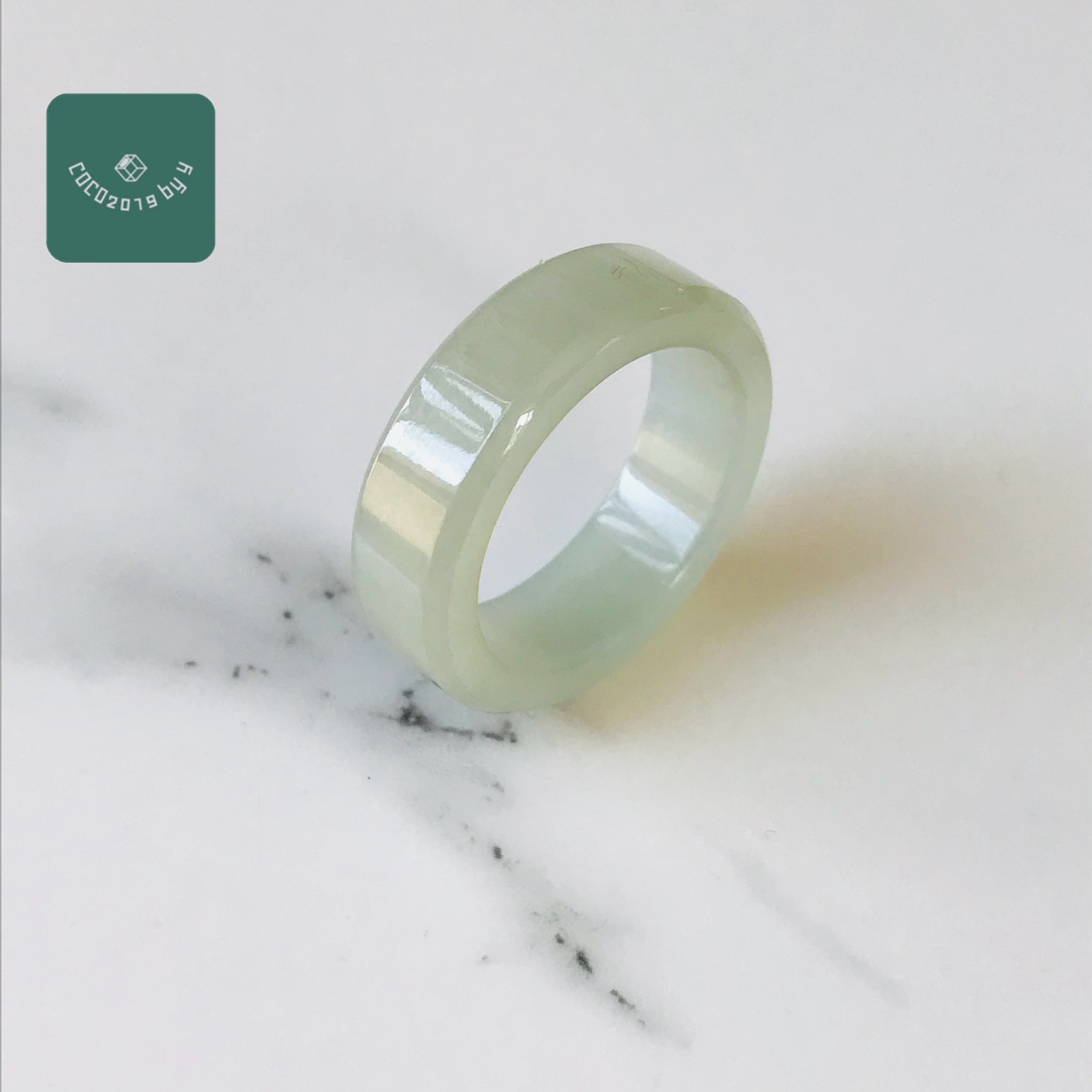 輪っか ビルマ産 翡翆 翡翆 jade  くりぬき輪っか 19号 指環 指環 天然石 翡翆 ひすい 力強さ石ころ hisui 本翡翆 翡翆専門職店 付属品  宝飾品戒圈 成年者可愛らしい 緑