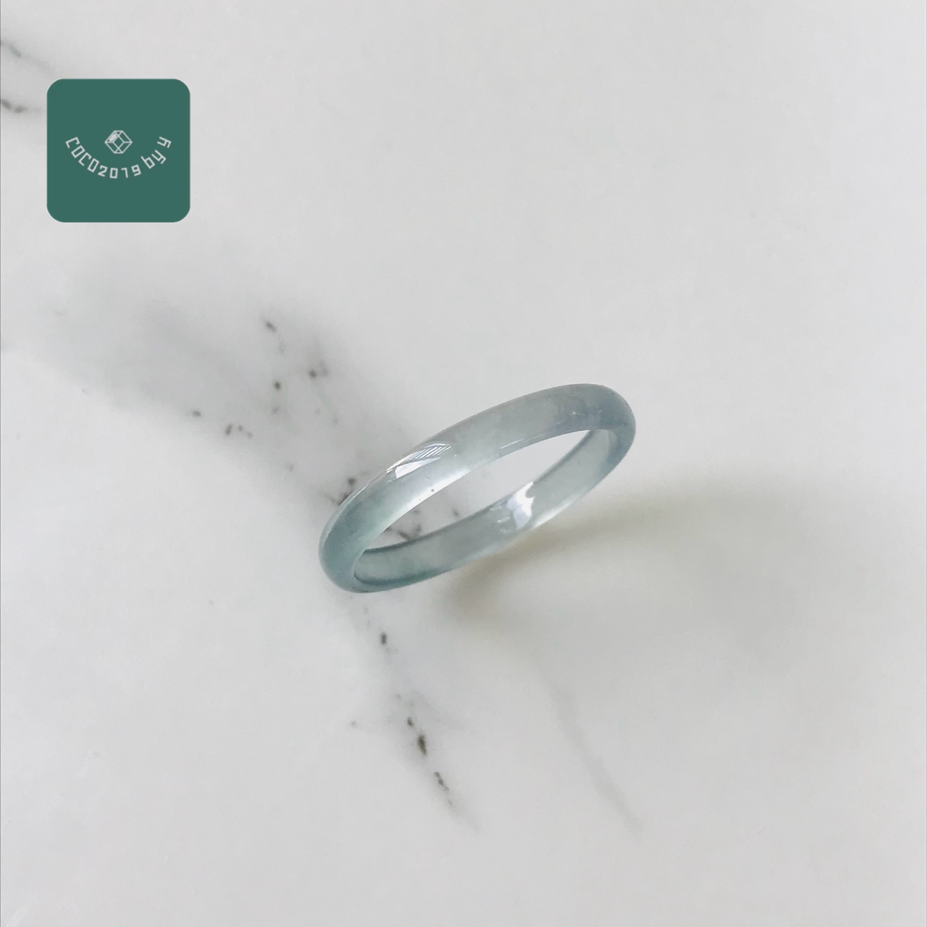 輪っか グアテマラ共和国産 翡翆 翡翆 jade  くりぬき輪っか 19号 指環 天然石 翡翆 ひすい 力強さ石ころ hisui 本翡翆 翡翆専門職店 付属品  宝飾品戒圈 成年者可愛らしい 青