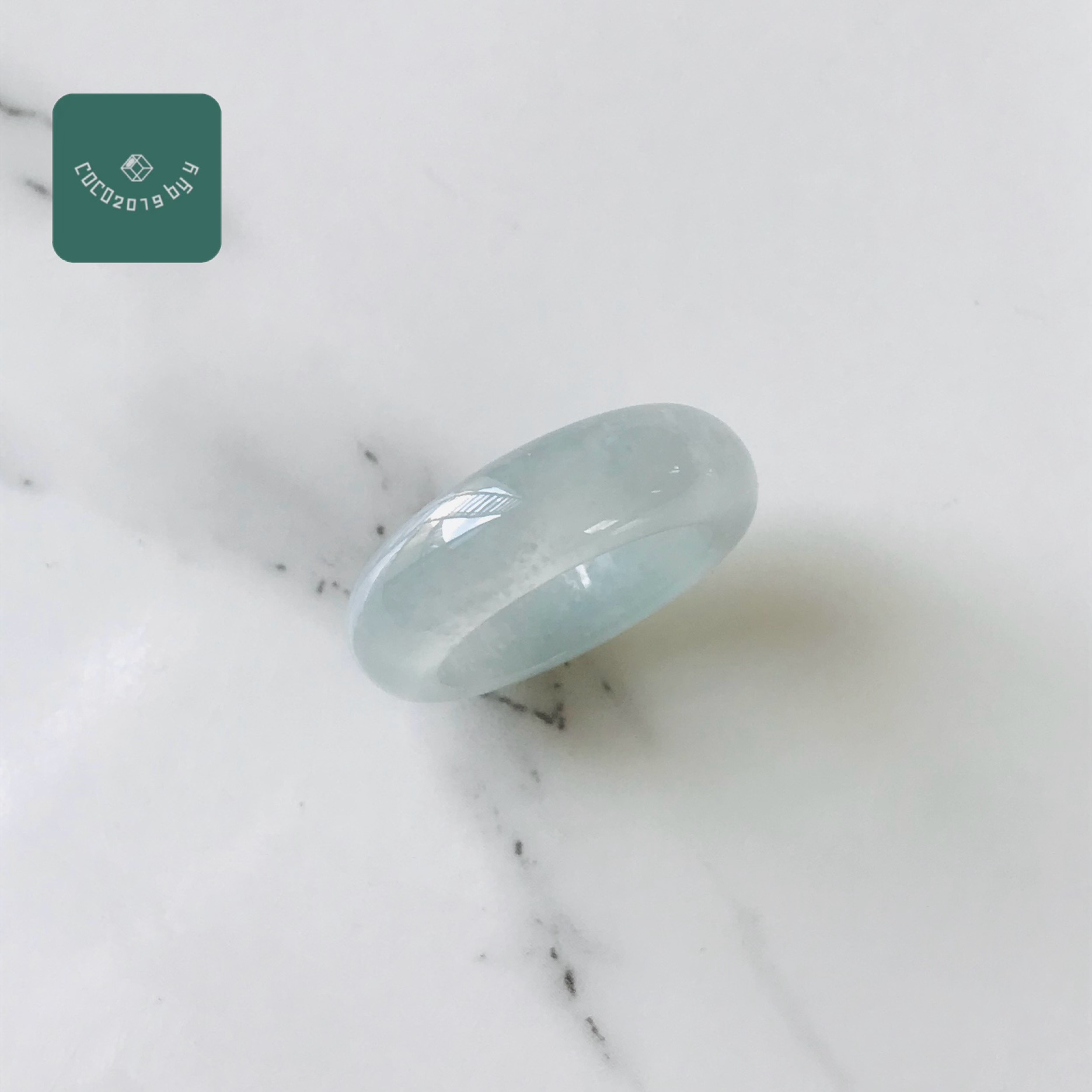 輪っか ビルマ産 翡翆 翡翆 jade  くりぬき輪っか 9号 指環 指環 天然石 翡翆 ひすい 力強さ石ころ hisui 本翡翆 翡翆専門職店 付属品  宝飾品戒圈 成年者可愛らしい 青